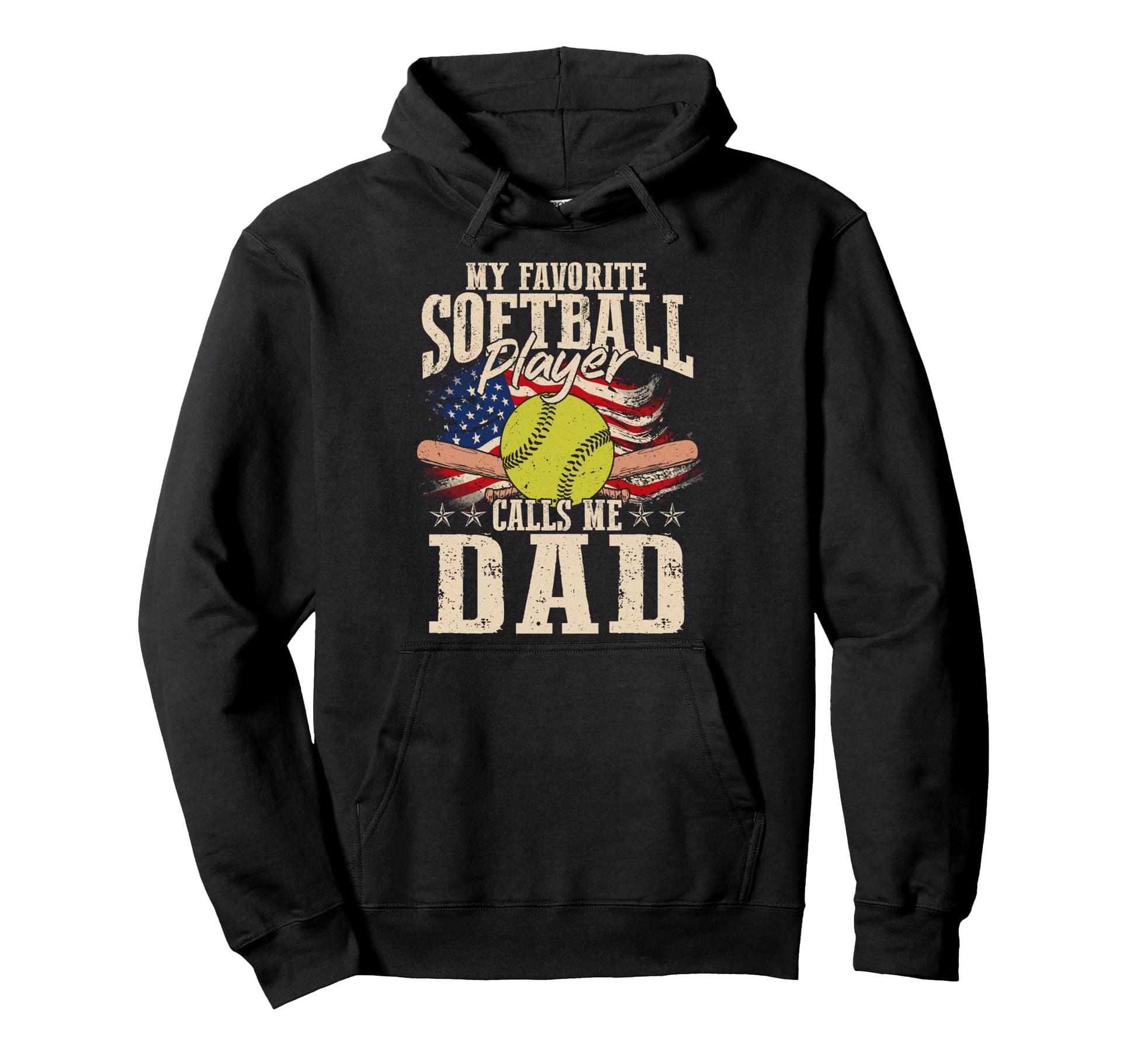 My Favorite Softball Player Calls Me Dad Hoodie - Minimalist Print Unisex - T-Shirt, Sweatshirt, Hoodie