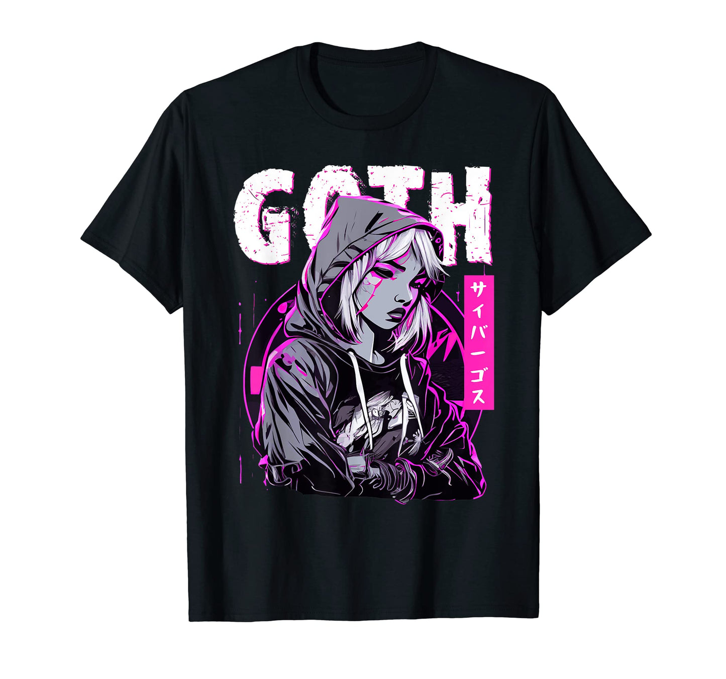 Gothic Sad Anime Japanese T-Shirt - Fun Novelty Design for Adults - T-Shirt, Sweatshirt, Hoodie