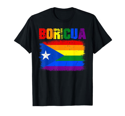 Boricua Gay Lgbtq Pride Ally Puerto T-Shirt - Custom Art Print Unisex - T-Shirt, Sweatshirt, Hoodie