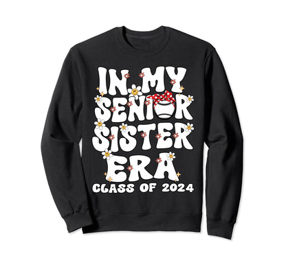 My Senior Baseball Sister Era Senior Sweatshirt - Unique Graphic Unisex - T-Shirt, Sweatshirt, Hoodie