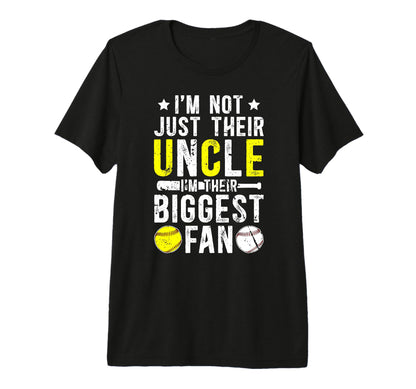 Mens Their Biggest Fan Baseball Softball T-Shirt - Minimalist Print Unisex - T-Shirt, Sweatshirt, Hoodie