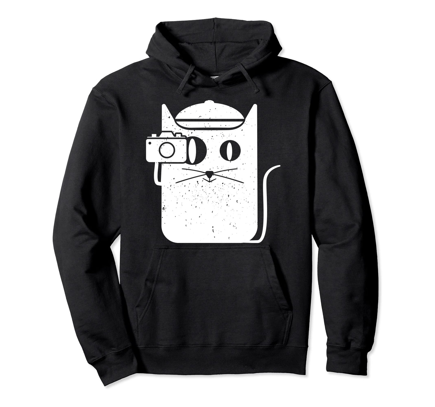 Cat Kitten Camera Photography Hoodie - Fun Novelty Design Men Women - T-Shirt, Sweatshirt, Hoodie