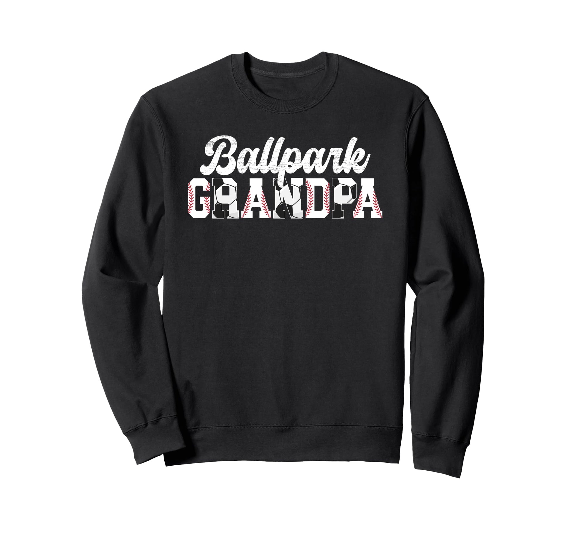 Ballpark Grandpa Baseball Soccer Sweatshirt - Custom Art Print for Adults - T-Shirt, Sweatshirt, Hoodie