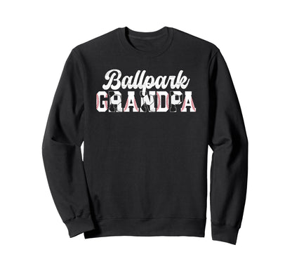Ballpark Grandpa Baseball Soccer Sweatshirt - Custom Art Print for Adults - T-Shirt, Sweatshirt, Hoodie