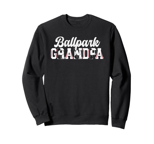 Ballpark Grandpa Baseball Soccer Sweatshirt - Custom Art Print for Adults - T-Shirt, Sweatshirt, Hoodie
