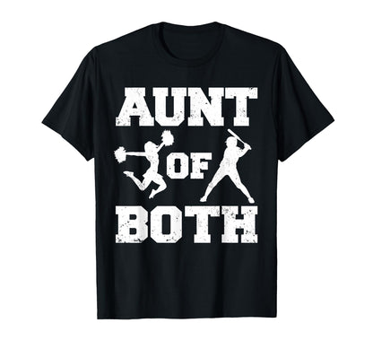 Aunt Both Cheer And Baseball T-Shirt - Aesthetic Graphic Unisex - T-Shirt, Sweatshirt, Hoodie