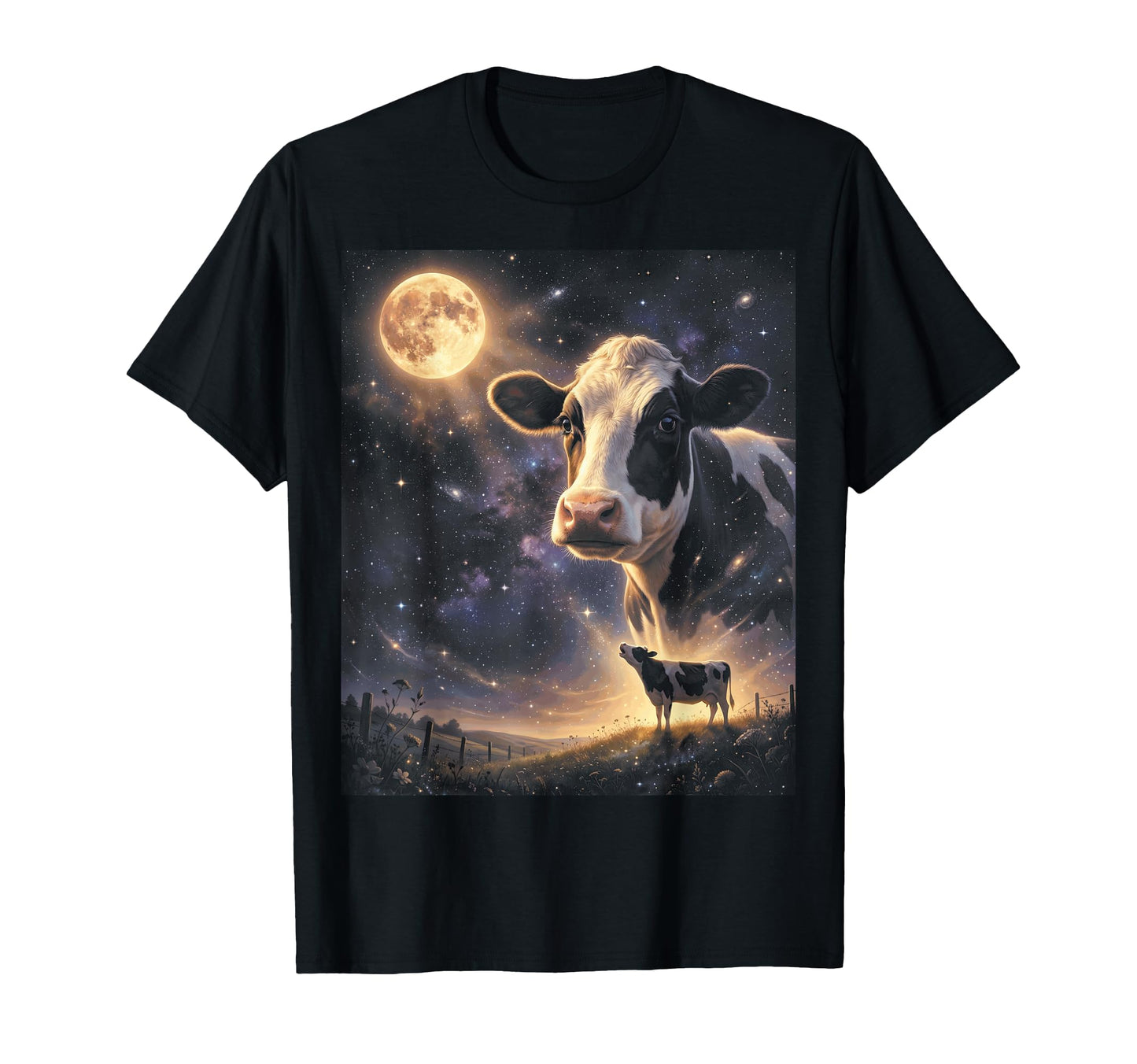 90S Cow Mooing Moon Y2K Aesthetic T-Shirt - Aesthetic Graphic for Adults - T-Shirt, Sweatshirt, Hoodie