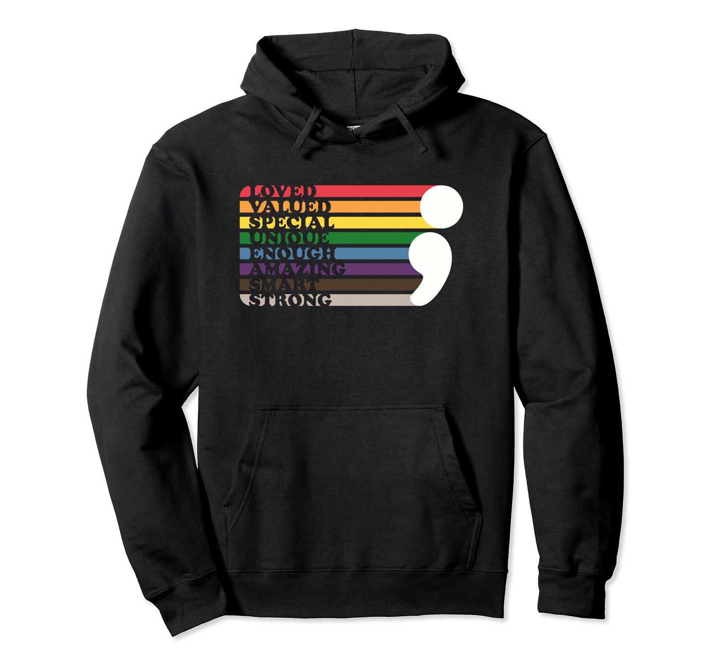 Mental Health Awareness Rainbow You Hoodie - Graphic Print for Adults - T-Shirt, Sweatshirt, Hoodie