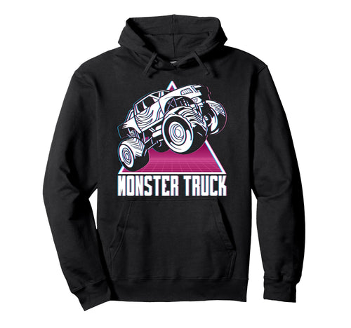 Vaporwave Aesthetic Monster Truck Offroad Hoodie - Graphic Print for Adults - T-Shirt, Sweatshirt, Hoodie