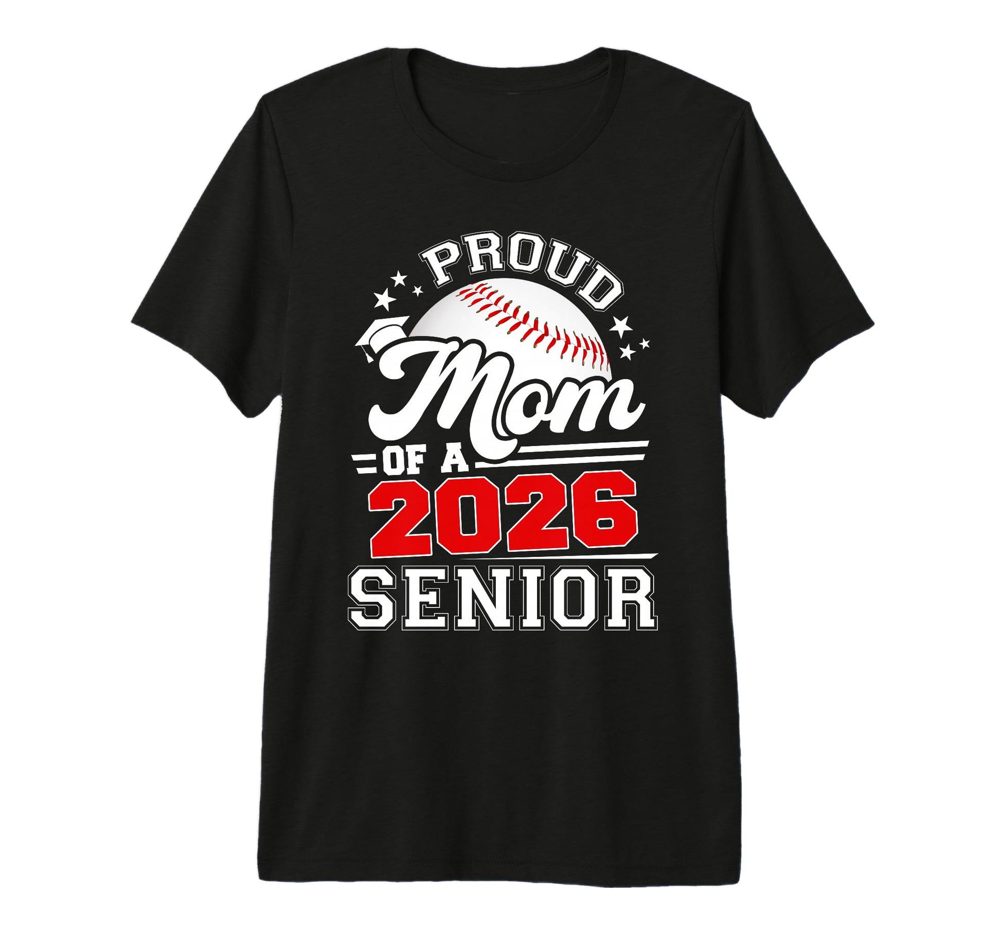 Proud Mom 2026 Senior Baseball T-Shirt - Aesthetic Graphic Unisex - T-Shirt, Sweatshirt, Hoodie