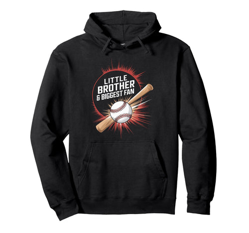 Little Brother And Biggest Fan Baseball Hoodie - Minimalist Print Unisex - T-Shirt, Sweatshirt, Hoodie