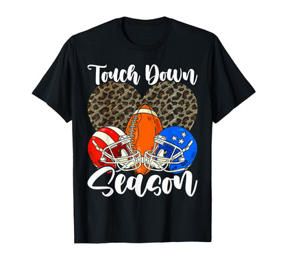 Touchdown Season Leopard Game T-Shirt - Casual Everyday Wear for Adults - T-Shirt, Sweatshirt, Hoodie