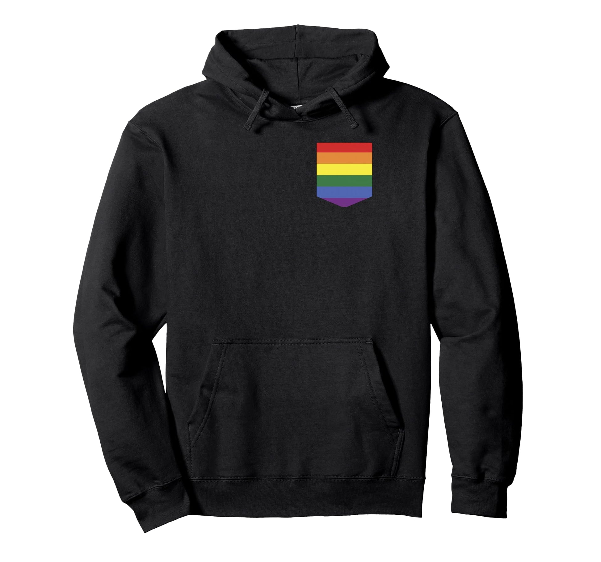 Pocket Rainbow Flag Gay Pride Lgbt Month Hoodie - Streetwear Style Unisex - T-Shirt, Sweatshirt, Hoodie