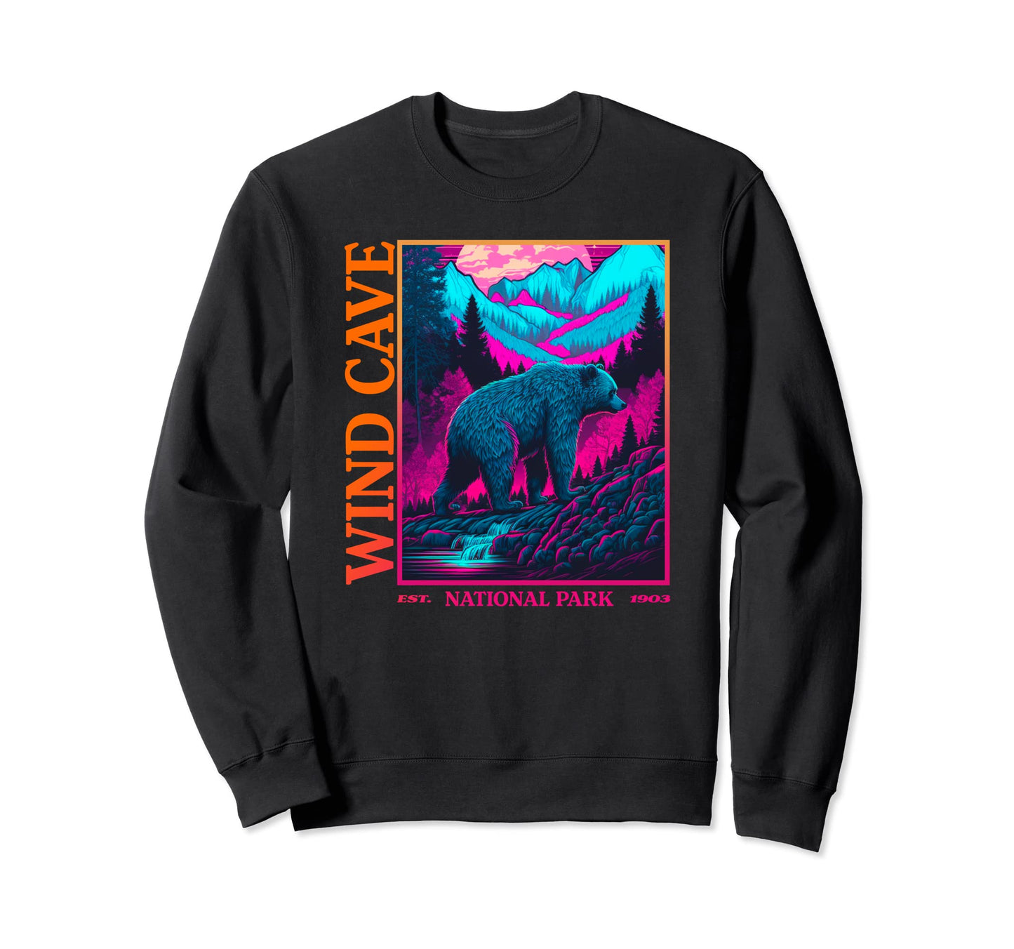 Wind Cave National Park Tees Sweatshirt - Fun Novelty Design for Adults - T-Shirt, Sweatshirt, Hoodie