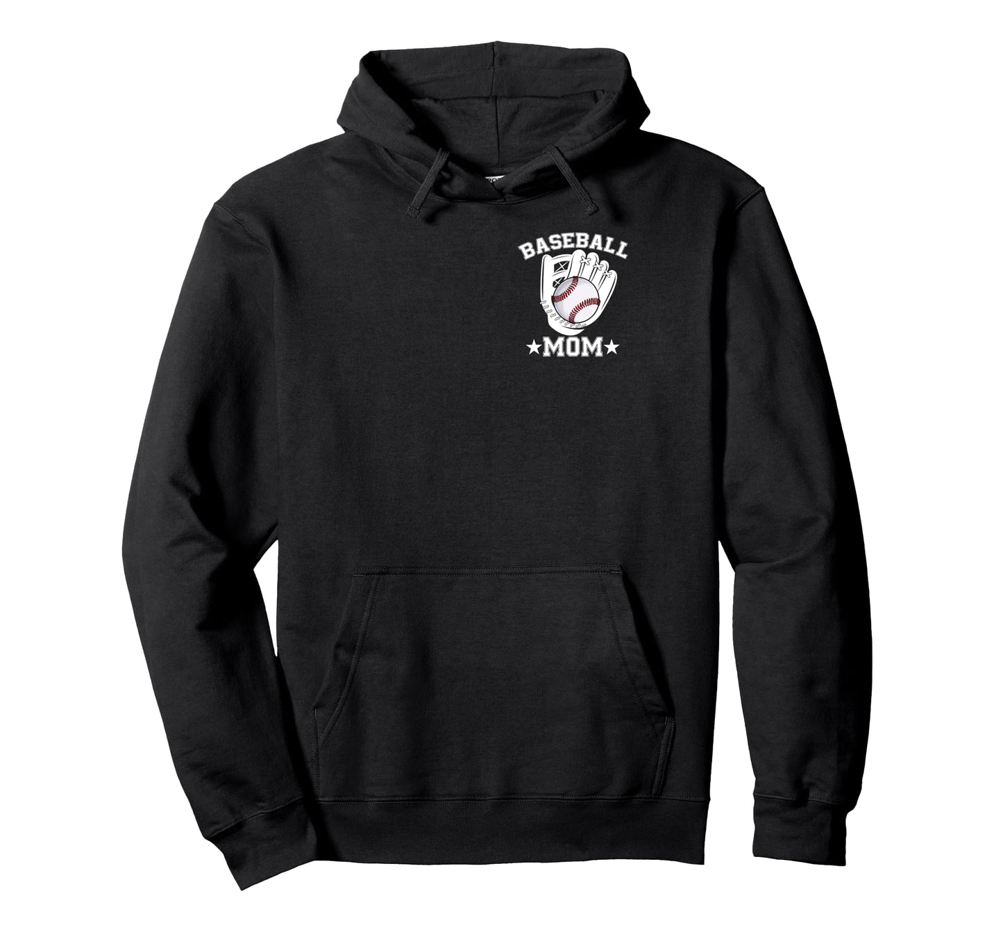 Baseball Mom Mommy Mother Happy Hoodie - Casual Everyday Wear Men Women - T-Shirt, Sweatshirt, Hoodie