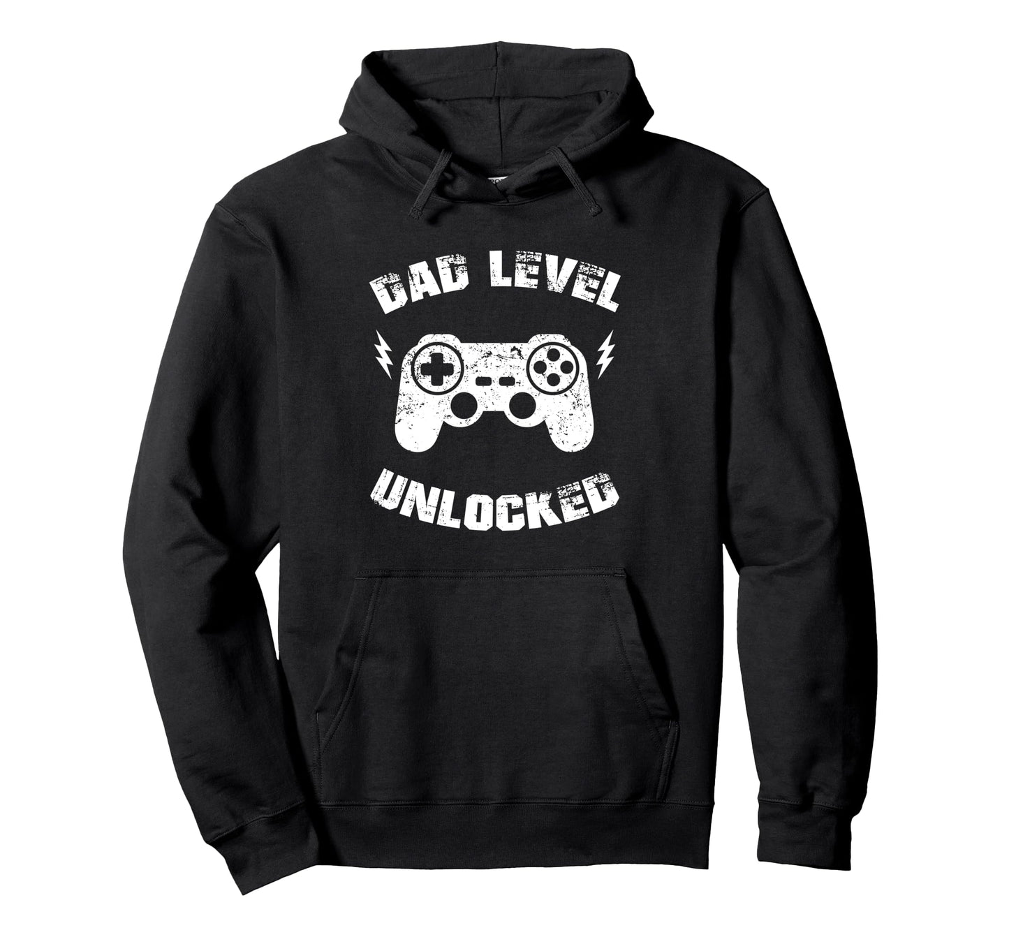 Dad Level Unlocked Gaming Controller Hoodie - Minimalist Print Men Women - T-Shirt, Sweatshirt, Hoodie