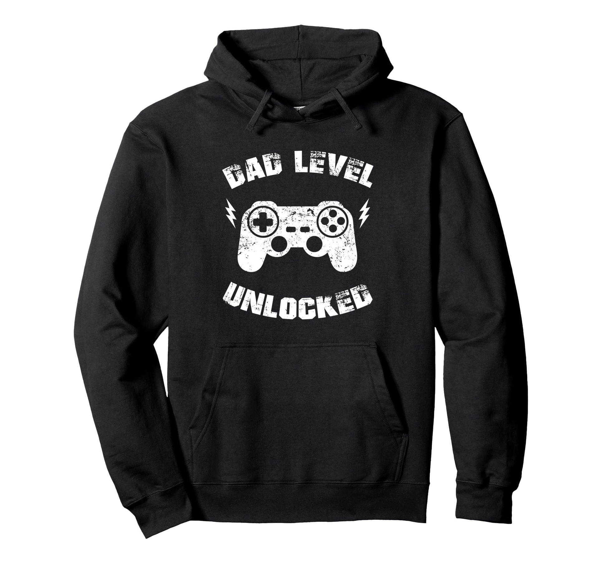 Dad Level Unlocked Gaming Controller Hoodie - Minimalist Print Men Women - T-Shirt, Sweatshirt, Hoodie