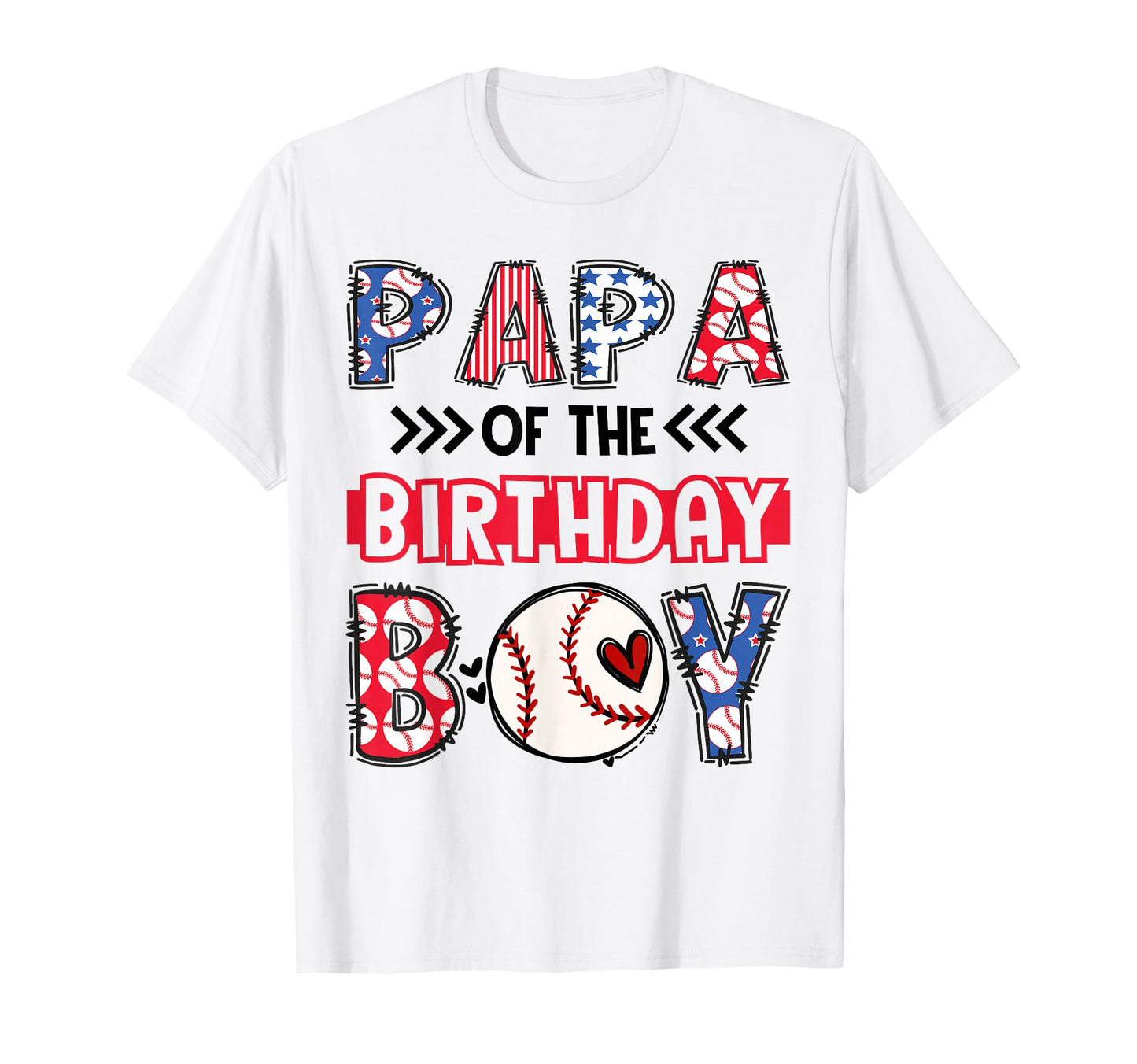 Papa Birthday Matching Baseball Party T-Shirt - Unique Graphic for Adults - T-Shirt, Sweatshirt, Hoodie