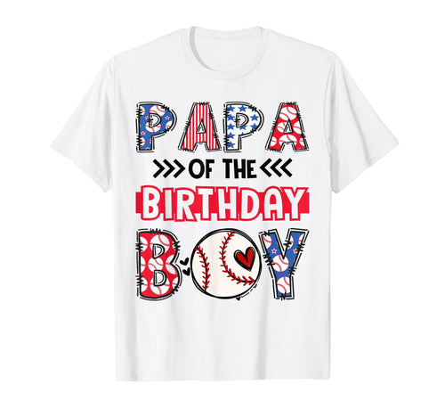 Papa Birthday Matching Baseball Party T-Shirt - Unique Graphic for Adults - T-Shirt, Sweatshirt, Hoodie