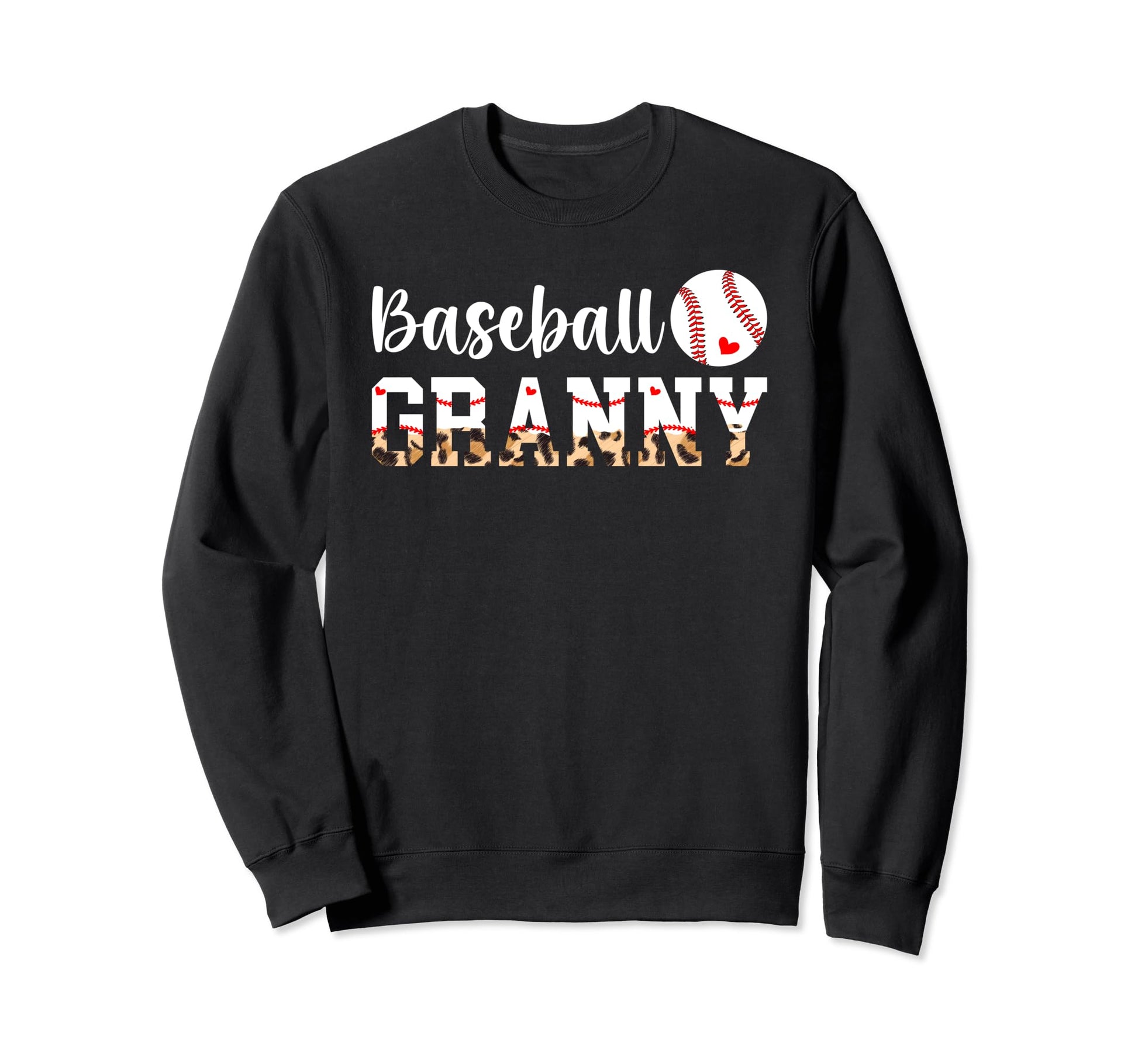 Baseball Granny Leopard Grandma Sweatshirt - Fun Novelty Design Unisex - T-Shirt, Sweatshirt, Hoodie