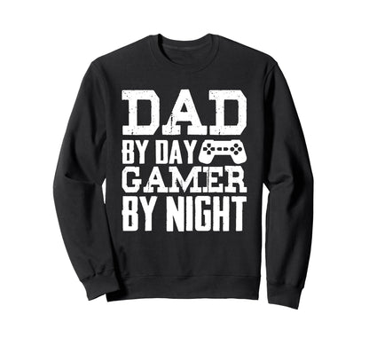 Dad Day Gamer Night Gamer Dad Funny Sweatshirt - Minimalist Print Unisex - T-Shirt, Sweatshirt, Hoodie