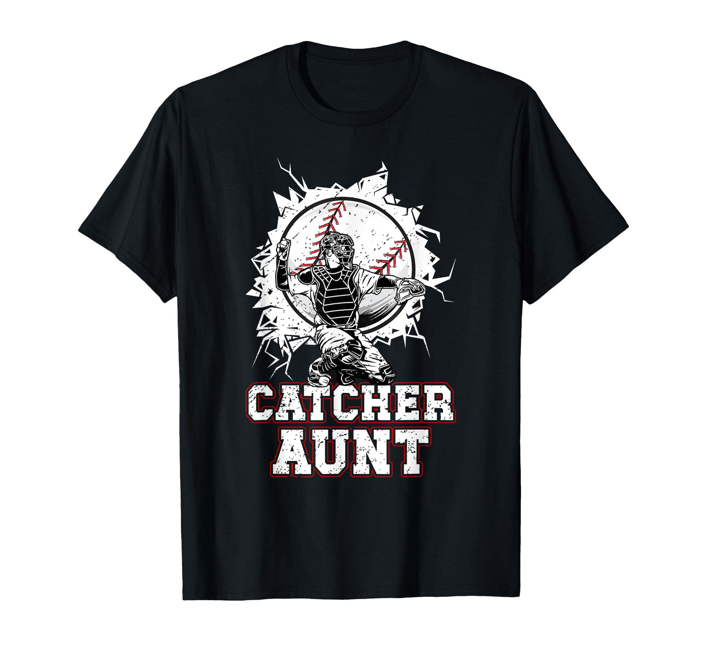 Baseball Catcher Aunt Baseball T-Shirt - Aesthetic Graphic for Adults - T-Shirt, Sweatshirt, Hoodie