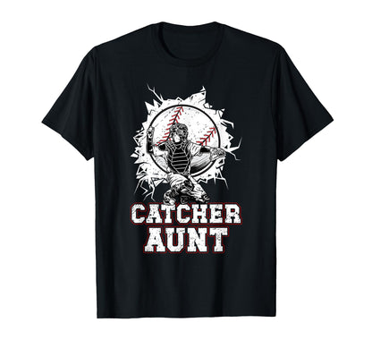 Baseball Catcher Aunt Baseball T-Shirt - Aesthetic Graphic for Adults - T-Shirt, Sweatshirt, Hoodie