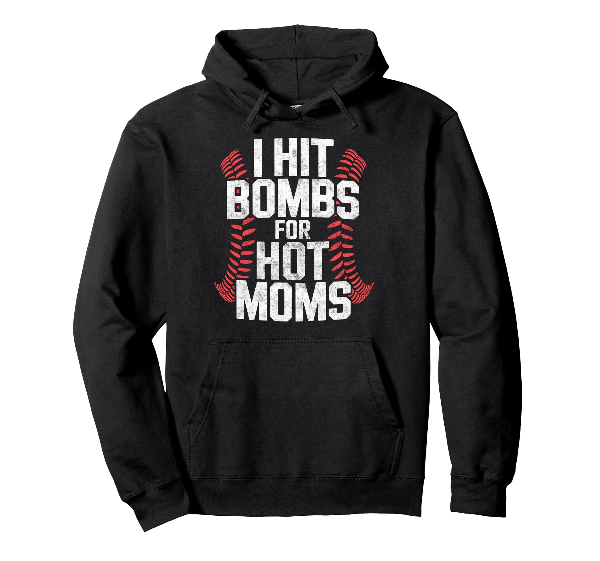 Baseball Joke I Hit Bombs Hot Moms Player Hoodie - Minimalist Print Unisex - T-Shirt, Sweatshirt, Hoodie