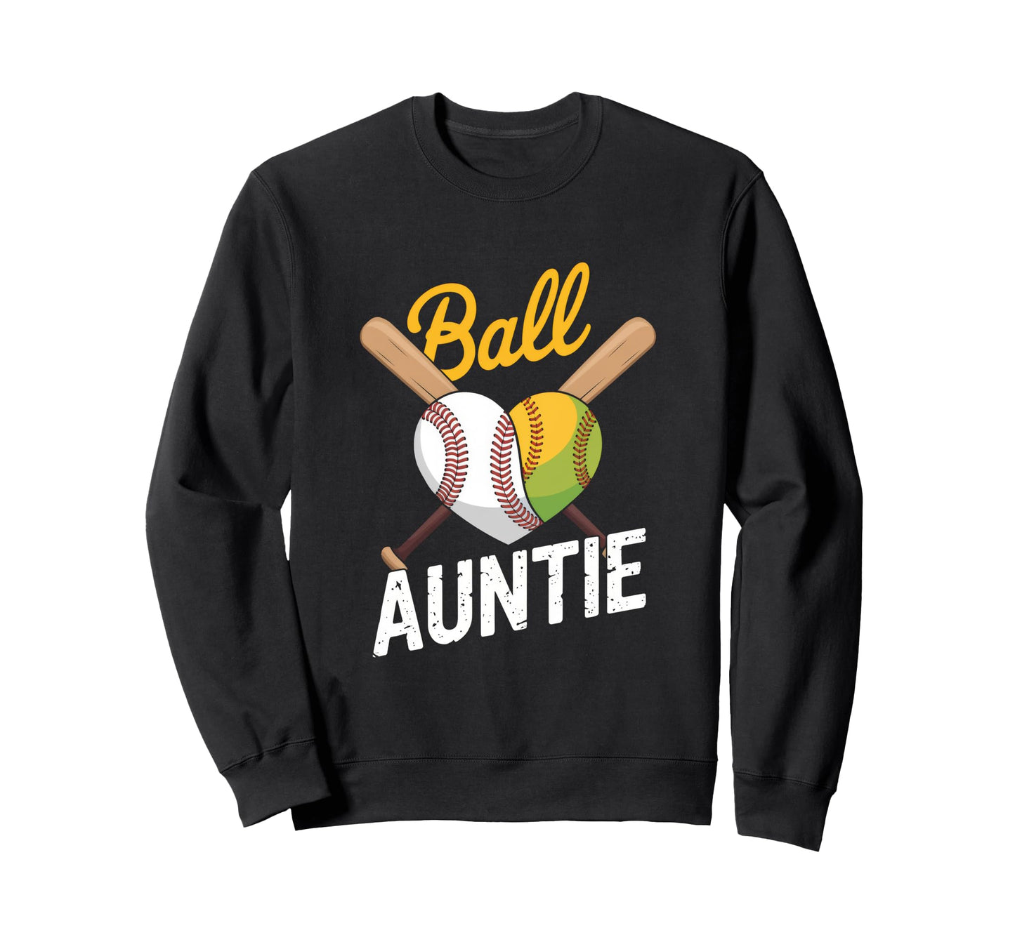 Ball Auntie Proud Baseball Sweatshirt - Custom Art Print Men Women - T-Shirt, Sweatshirt, Hoodie