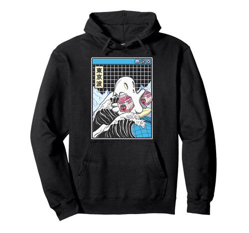Surfing Ghost Strawberry Milk Hoodie - Casual Everyday Wear for Adults - T-Shirt, Sweatshirt, Hoodie