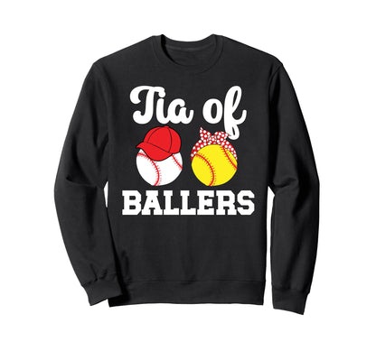 Tia Ballers Baseball Softball Tia Sweatshirt - Custom Art Print Men Women - T-Shirt, Sweatshirt, Hoodie
