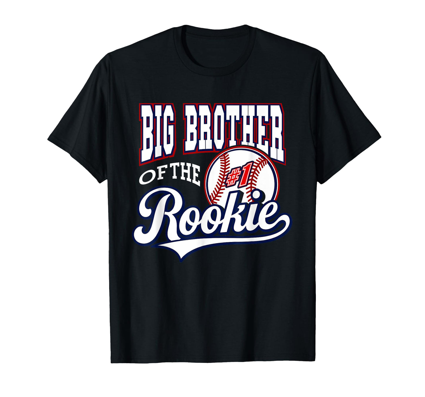 Big Brother Number 1 Rookie Baseball T-Shirt - Trendy Graphic for Adults - T-Shirt, Sweatshirt, Hoodie