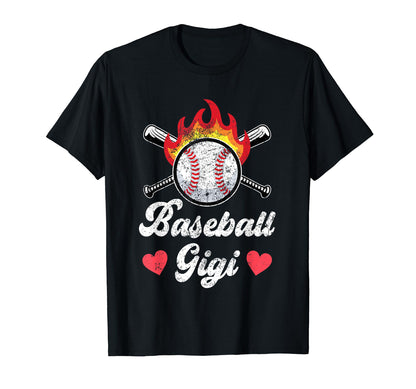 Baseball Gigi Grandma Granny Mothers T-Shirt - Unique Graphic Men Women - T-Shirt, Sweatshirt, Hoodie