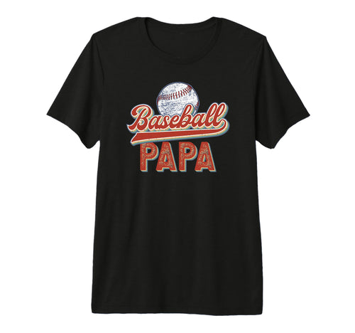 Mens Proud Baseball Papa Grandpa Papa T-Shirt - Custom Art Print Men Women - T-Shirt, Sweatshirt, Hoodie