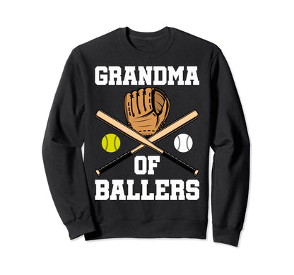 Grandma Softball Grandma Baseball Sweatshirt - Minimalist Print for Adults - T-Shirt, Sweatshirt, Hoodie
