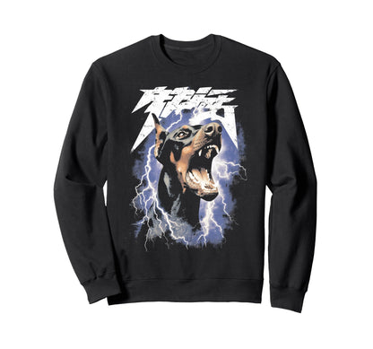 Dobermann Y2K Grunge 90S Dog Sweatshirt - Fun Novelty Design Unisex - T-Shirt, Sweatshirt, Hoodie