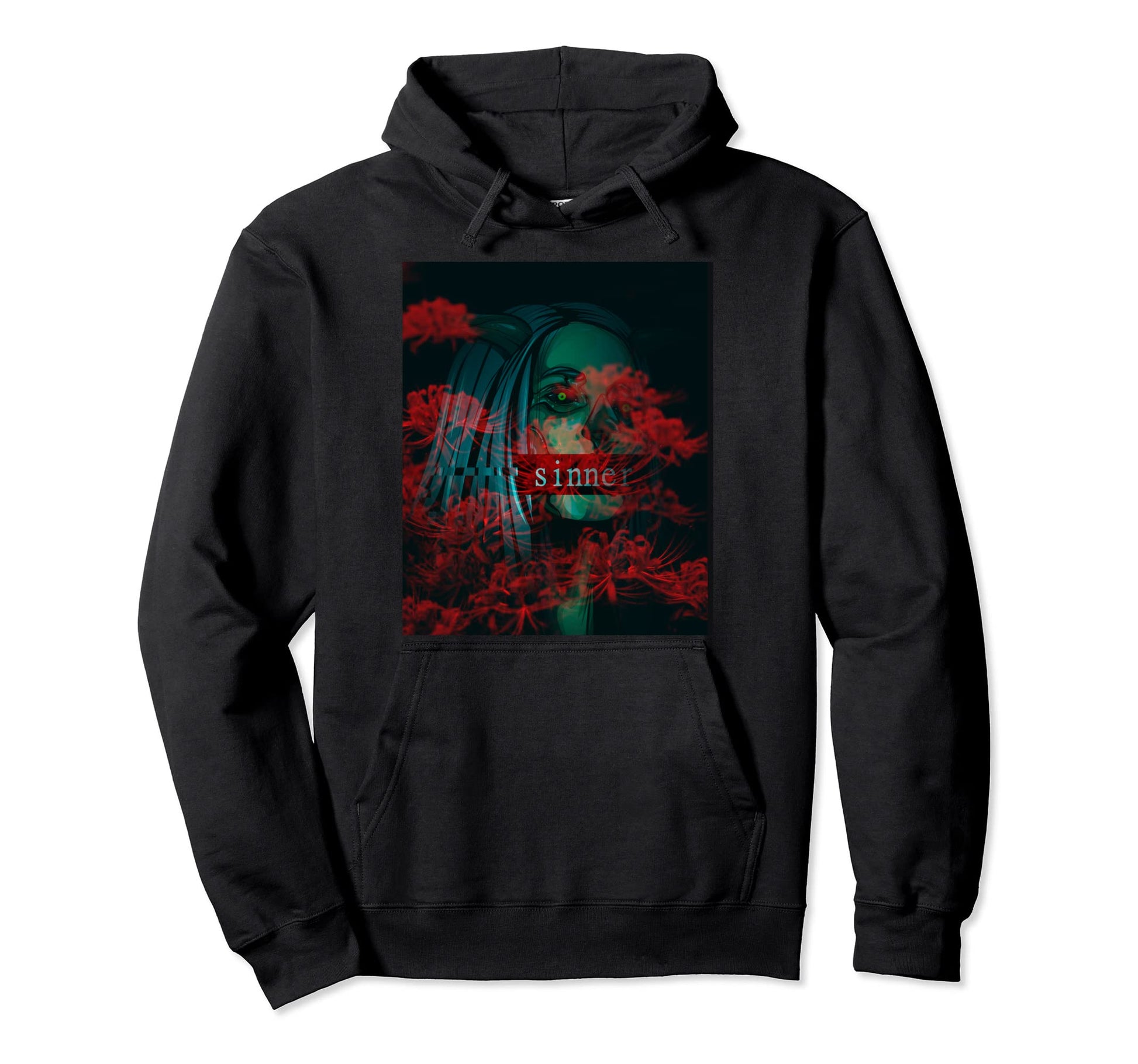 Occult Grunge Flower Aesthetic Gothic Hoodie - Minimalist Print for Adults - T-Shirt, Sweatshirt, Hoodie