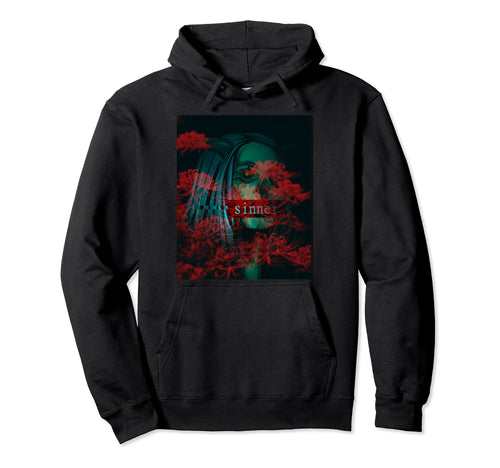 Occult Grunge Flower Aesthetic Gothic Hoodie - Minimalist Print for Adults - T-Shirt, Sweatshirt, Hoodie