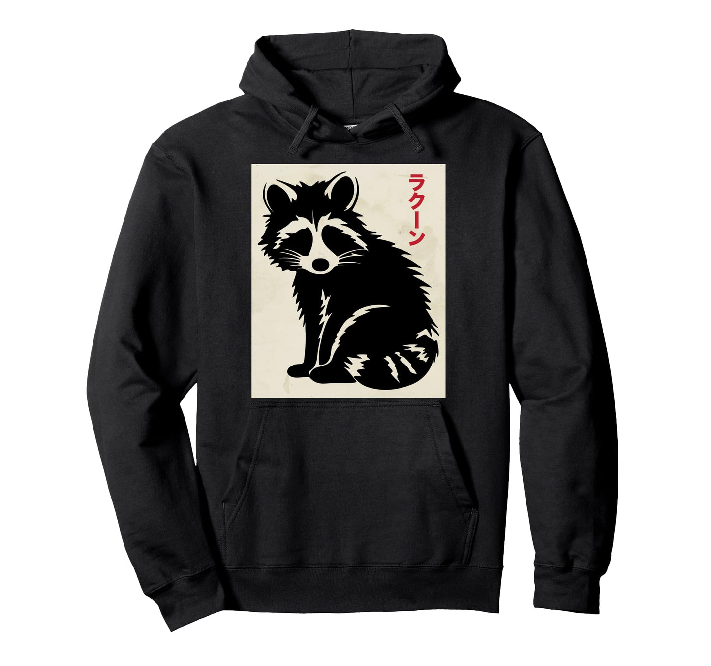 Racoon Ukiyo E Art Japan Theme Pastel Hoodie - Minimalist Print Unisex - T-Shirt, Sweatshirt, Hoodie