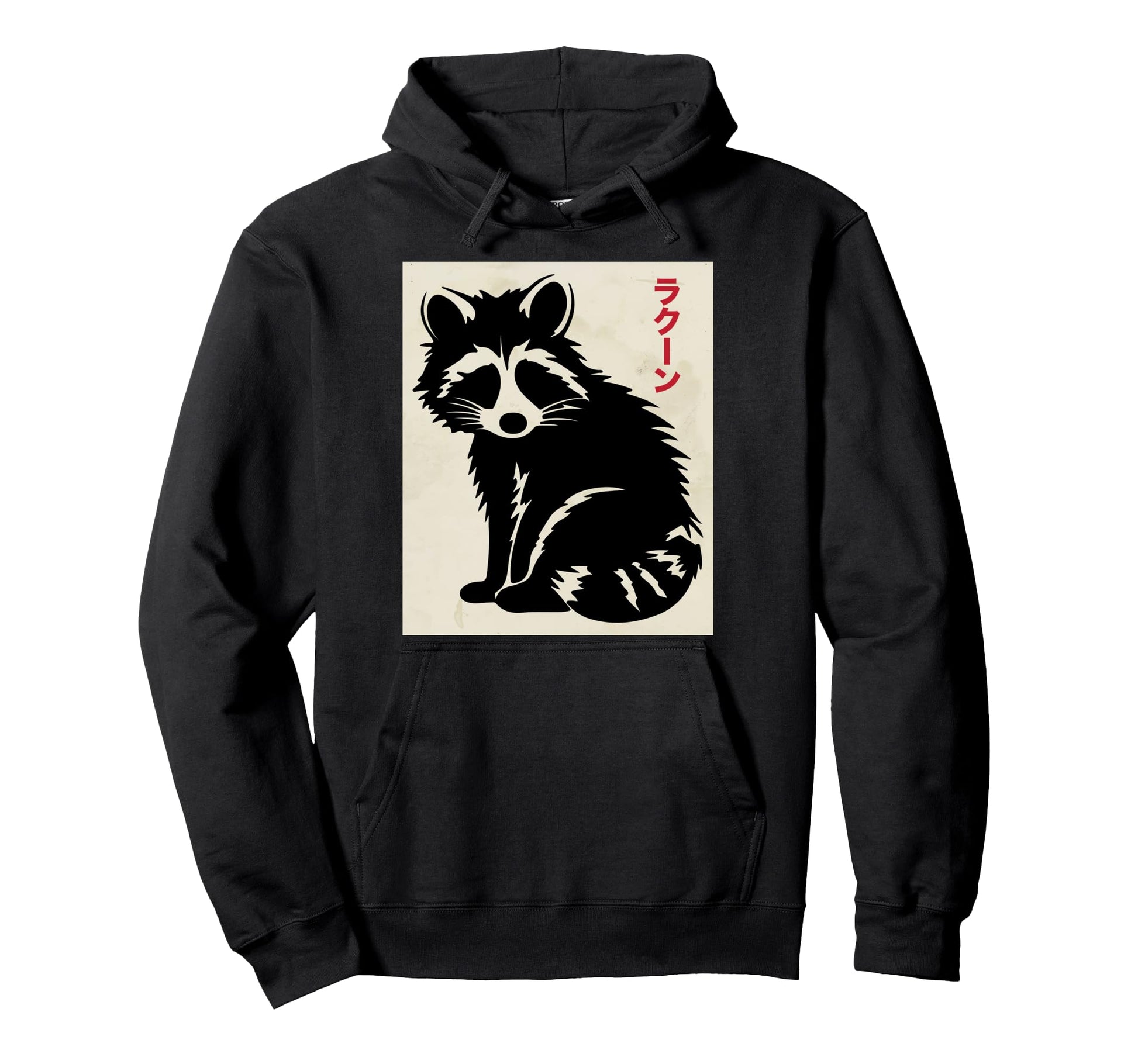 Racoon Ukiyo E Art Japan Theme Pastel Hoodie - Minimalist Print Unisex - T-Shirt, Sweatshirt, Hoodie
