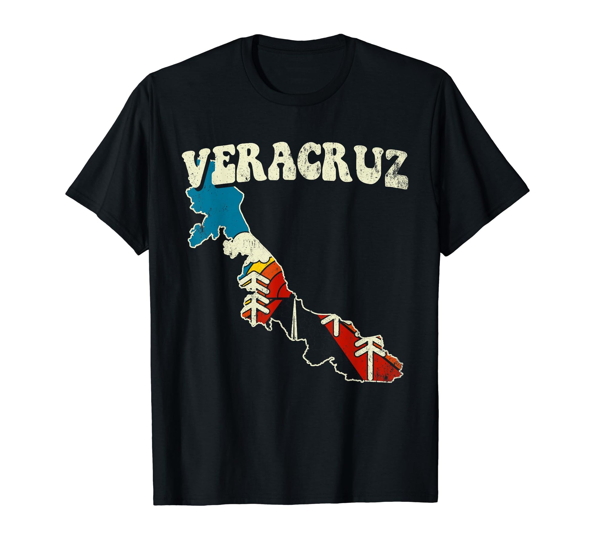 Veracruz Mexico Mexican State Rainbow T-Shirt - Fun Novelty Design Unisex - T-Shirt, Sweatshirt, Hoodie