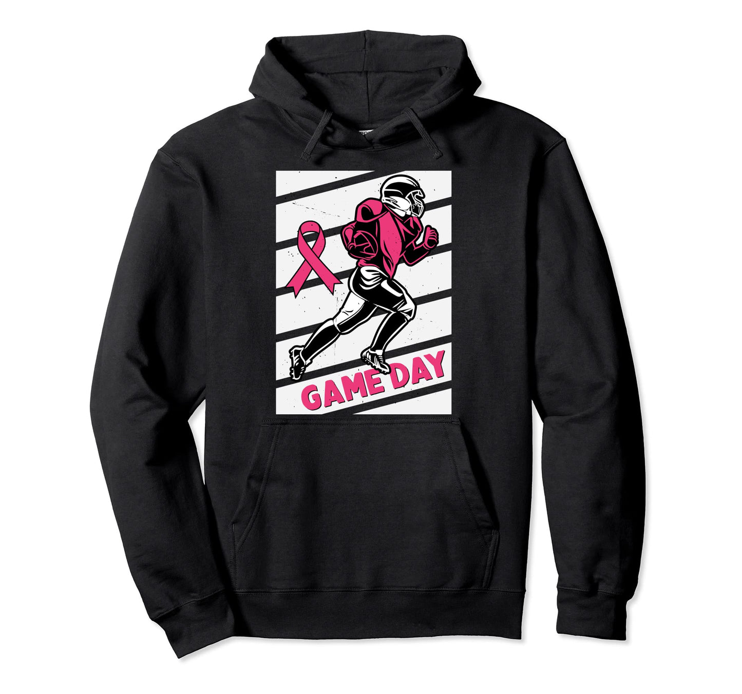 Breast Cancer Awareness Bleached Football Hoodie - Trendy Graphic Unisex - T-Shirt, Sweatshirt, Hoodie