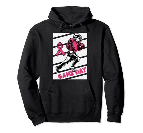 Breast Cancer Awareness Bleached Football Hoodie - Trendy Graphic Unisex - T-Shirt, Sweatshirt, Hoodie