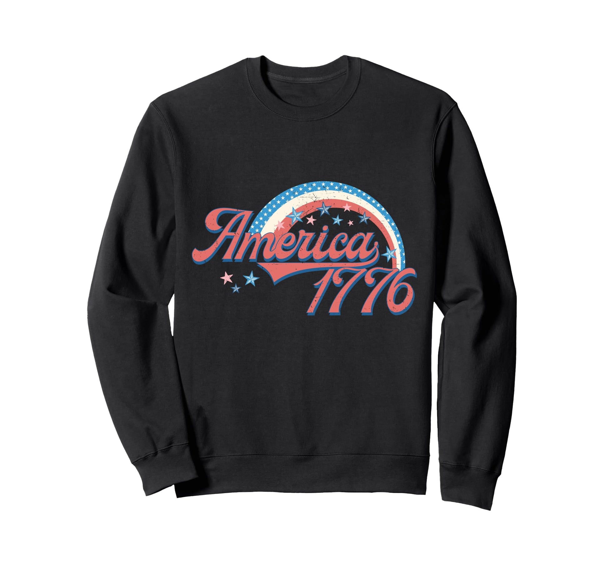 America 1776 Rainbow Stars Usa 4Th Sweatshirt - Custom Art Print Unisex - T-Shirt, Sweatshirt, Hoodie