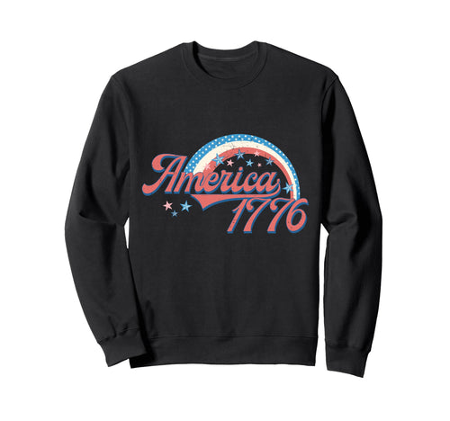 America 1776 Rainbow Stars Usa 4Th Sweatshirt - Custom Art Print Unisex - T-Shirt, Sweatshirt, Hoodie