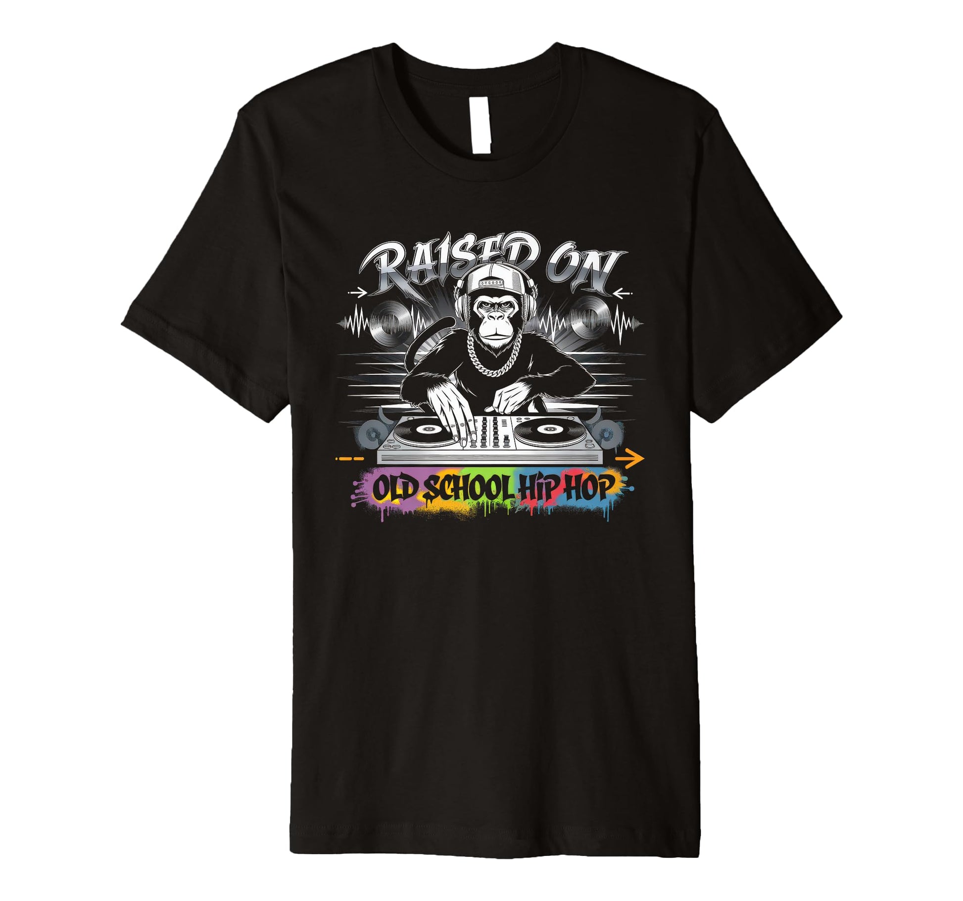 Raised Old School Graffiti Rap Hip T-Shirt - Casual Everyday Wear Unisex - T-Shirt, Sweatshirt, Hoodie