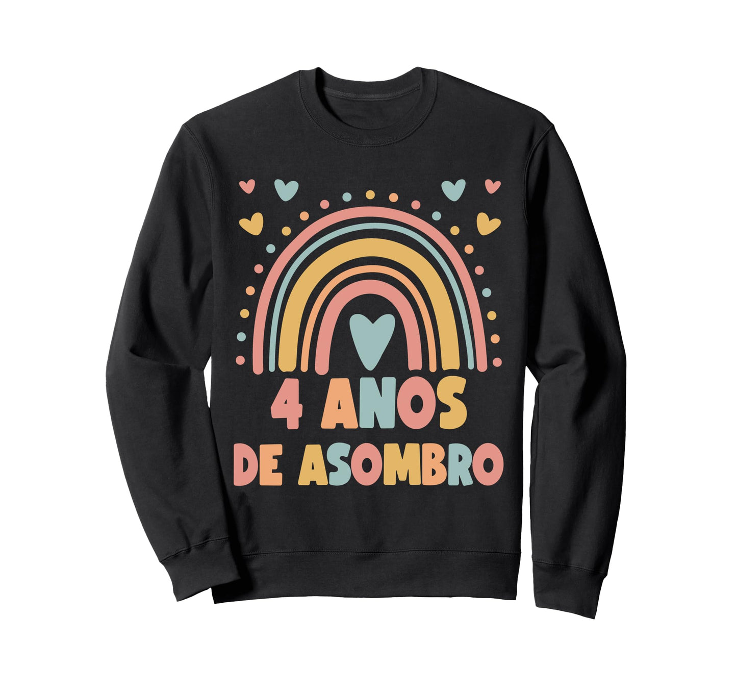 4 Year Old Boho Rainbow 4Th Spanish Sweatshirt - Graphic Print Unisex - T-Shirt, Sweatshirt, Hoodie