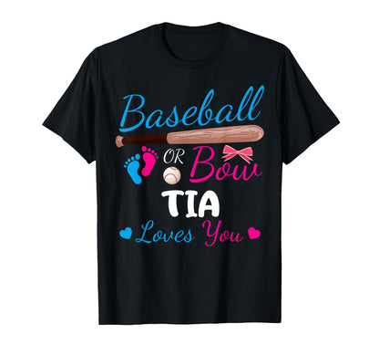 Baseball Or Bow Tia Loves You Proud Player T-Shirt - Graphic Print Unisex - T-Shirt, Sweatshirt, Hoodie