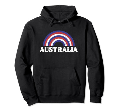 Australia Flag Rainbow Australian Pride Hoodie - Aesthetic Graphic Unisex - T-Shirt, Sweatshirt, Hoodie