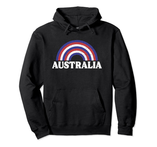 Australia Flag Rainbow Australian Pride Hoodie - Aesthetic Graphic Unisex - T-Shirt, Sweatshirt, Hoodie